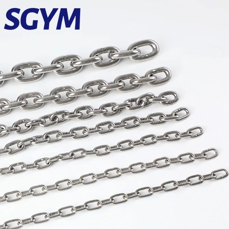 Heavy Duty 201/304/316 stainless steel Sailboat Yacht DIN766 Short Link Long Chain Link safe welded Chain link