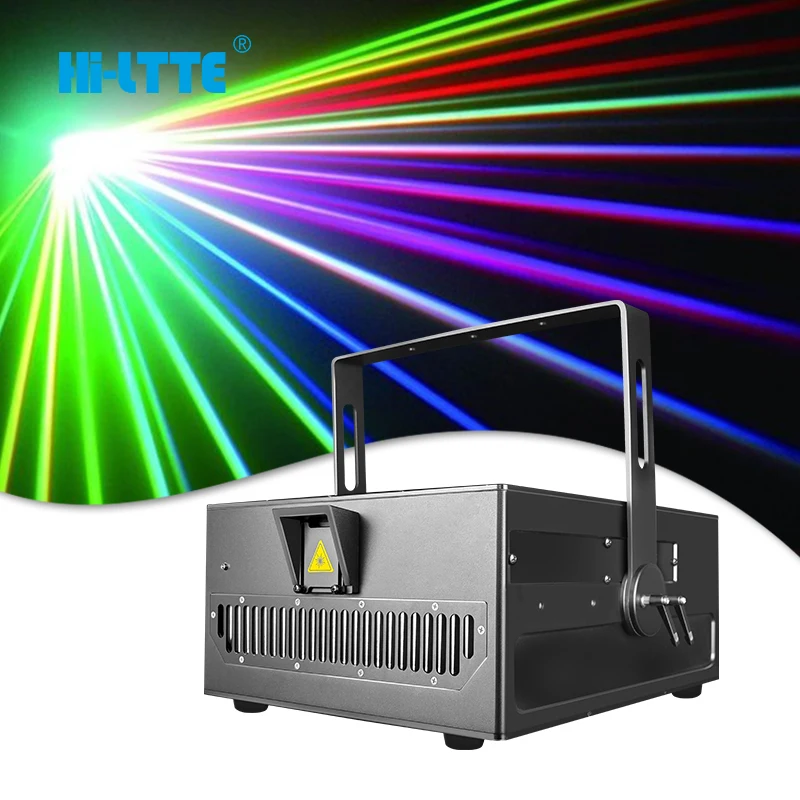 HiLtte 3 Pin DMX 512 Laser Stage Light Full Color RGB IP65 40W High Power laser lights for night club for Night Club dj