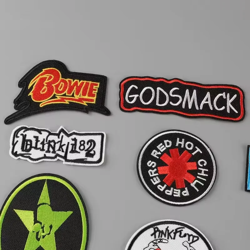 Custom Logo Design Thermal Press Woven Embroidery Patch, Embroidered Clothes Fabric Badges Iron on Patches.