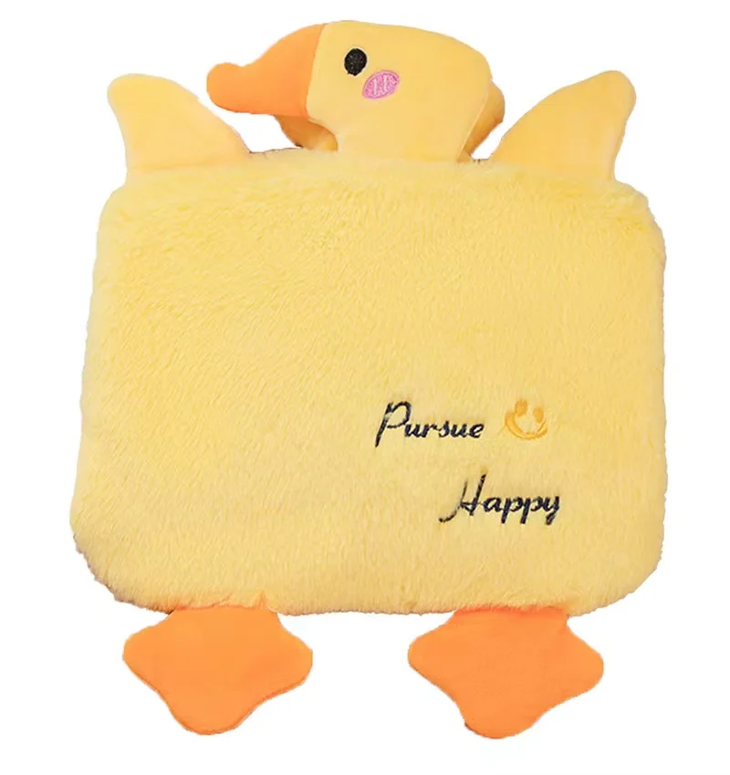 Plush Toy  Duck Stuffed  Animal with PVC Hot Water Bottle inside Hand Warmer for Winter