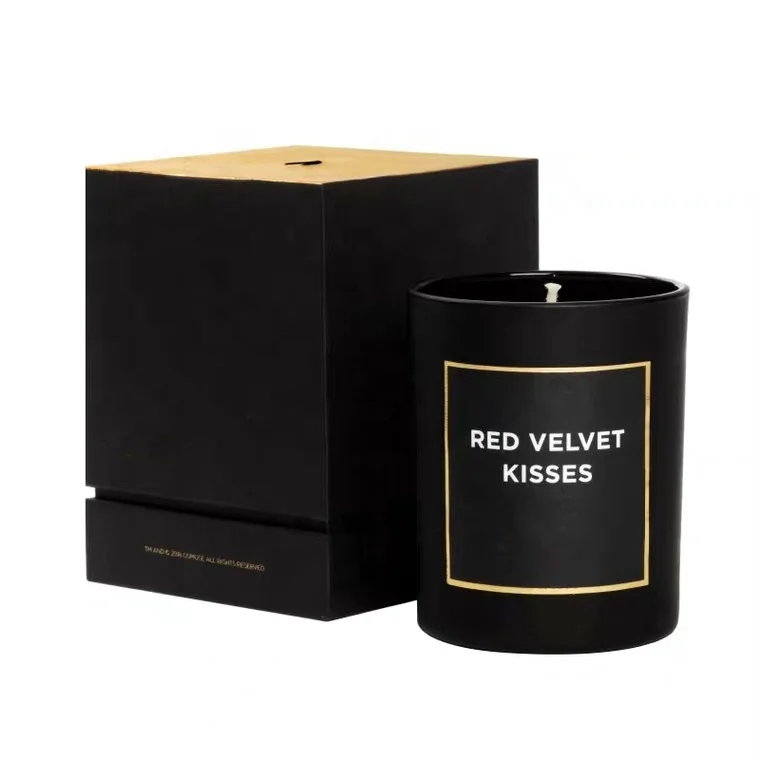 High Quality Wholesale Custom Luxury Ribbon Aroma Home Decor Romantic Smokeless Soy Wax Glass Jar Scented Candles