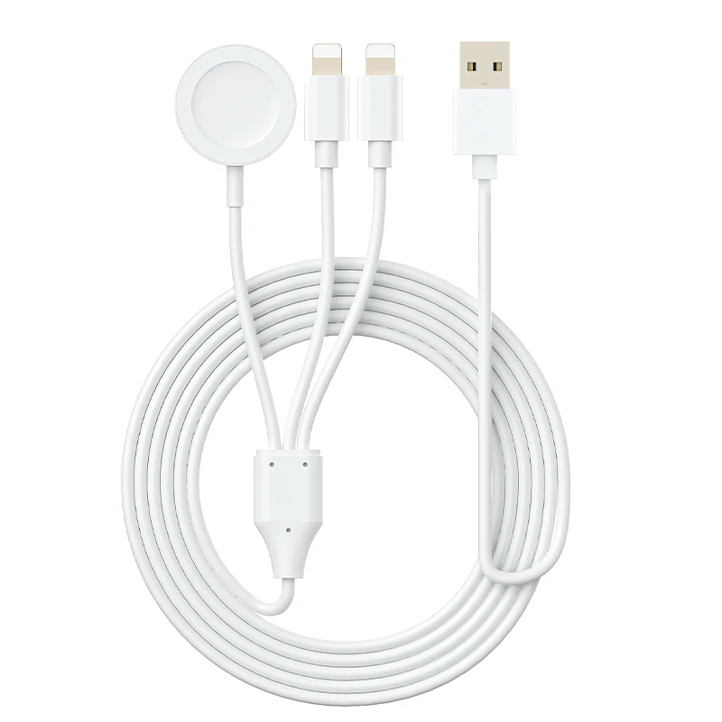 Factory Price Wholesale Travel Iwatch Charger For Iphone Watch And Airpods Usb 3 In 1 Charging Cable
