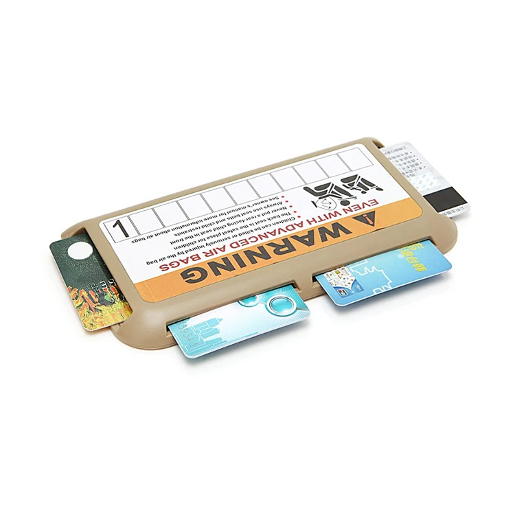 Sun Visor Organizer Card Holder Slot Plate Holder Warning Decoration Parking Card Car-styling