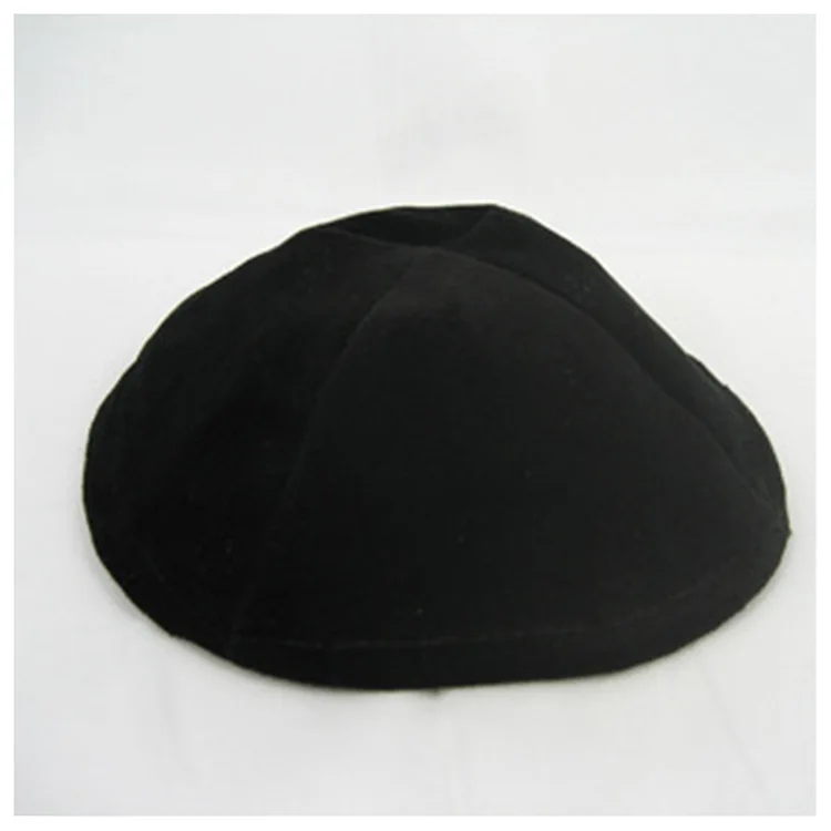 Wholesale Customized Logo Velvet/Mesh/Satin/Linen/Silk Kippah Jewish Kippot Judaica Linen Yarmulke for Jewish