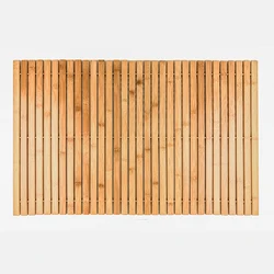 Eco-friendly Natural Bamboo bathroom floor mat collapsible non-slip bath mat wooden bath mat