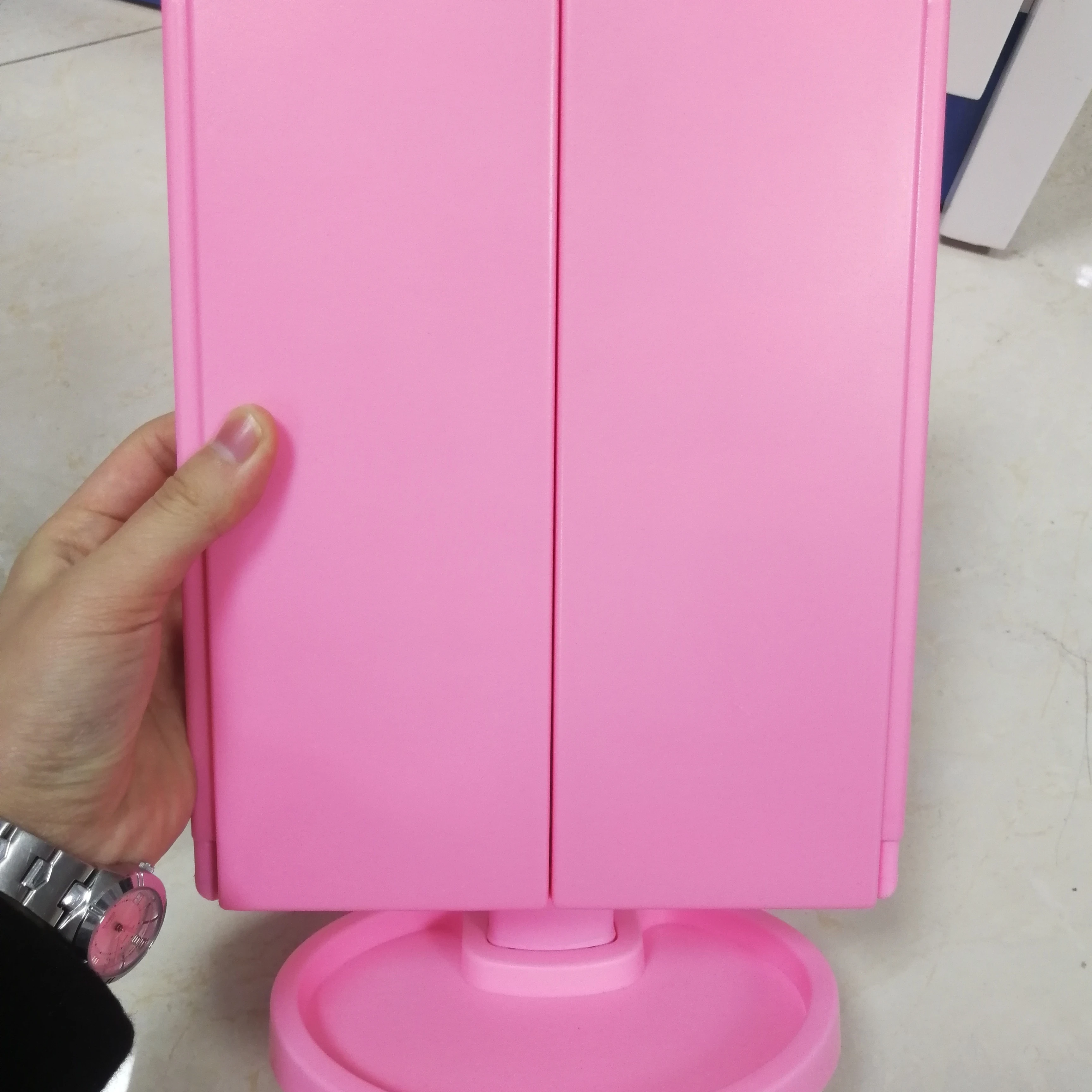 2021 Touch Sensor Battery Rechargeable Lighted Magnifying 1X 2X  3X Customized Box Makeup Led Mirror