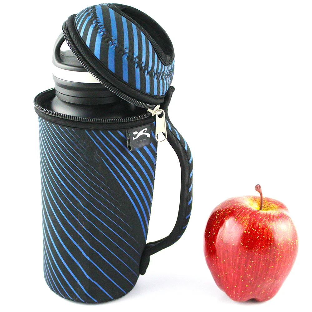 Custom 330ml Big Insulated Neoprene Foam Beer Can Cooler BagsSleeves Blank Drinkware Sling Slap Poly Bottle Holder With Handle