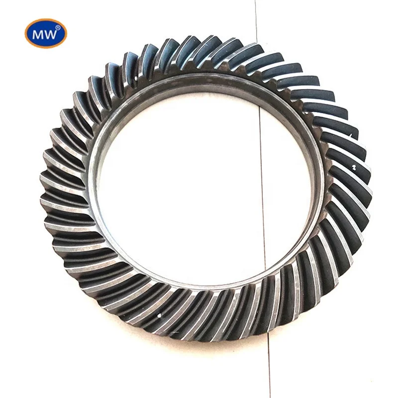 Differential bevel gear crown wheel bevel and helical pinion
