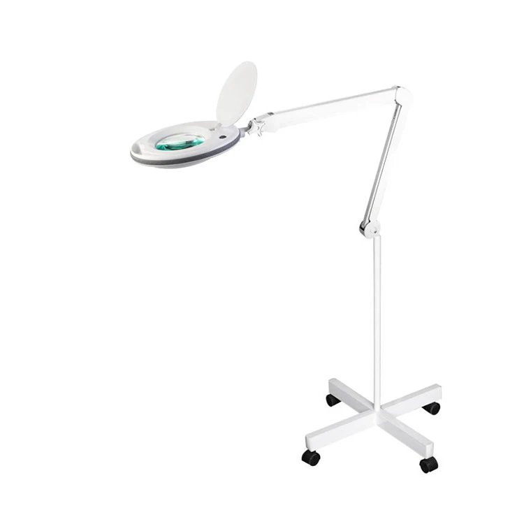 Cosmetic Magnifying Manicure Table Lamp Beauty Salon Magnifying Lamp With Dual Color Brightness Adjustment