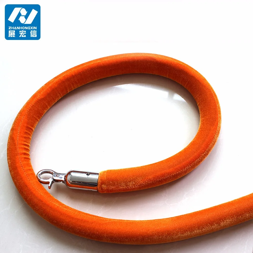 Ropes Stanchions for Crowd Control 1.5m Red Velvet Rope for Crowd Control Rope Barrier