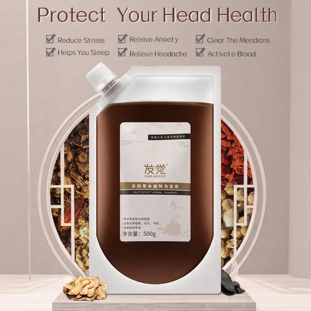 500G High Quality Hair Shampoo Factory In Guangzhou Shampooing Pour Cheveux Plant Extract Herbal Private Label Shampoo Cream