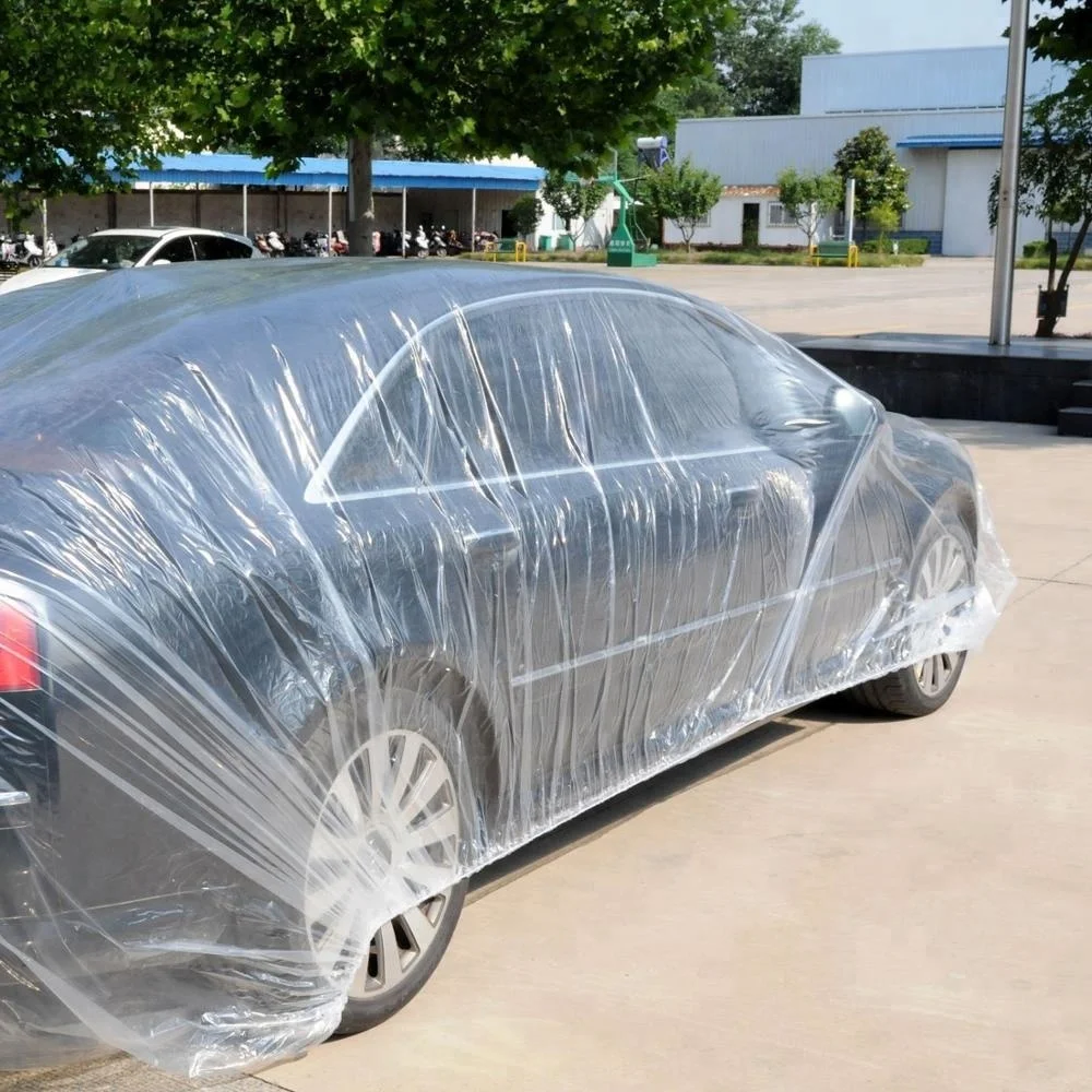 high quality transparent waterproof pe plastic car cover car body cover