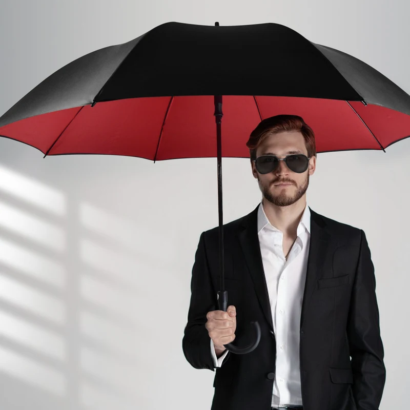 Custom Umbrellas Supplier Paraguas Sombrillas Fiberglass Straight Golf Size Rain Umbrella