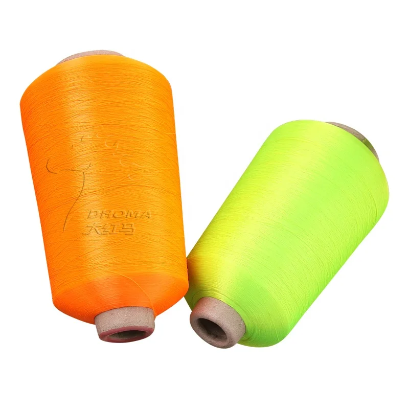 high quality polyester yarn low breakage semi dull DTY Yarn twisted 300 denier polyester yarn for woven label