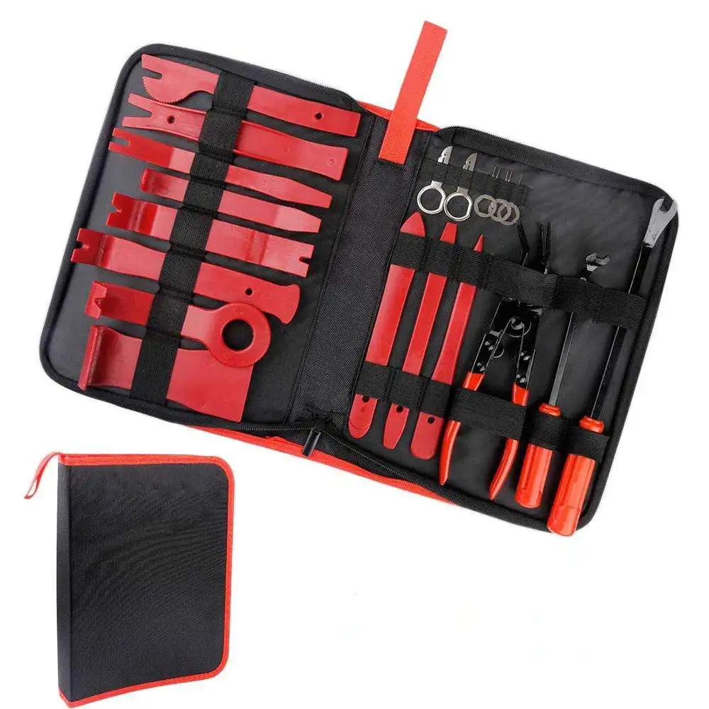
Wholesale 19pcs Plastic Car Radio Door Clip Panel Trim Dash Audio Removal Pry Tool Repairing Kit 