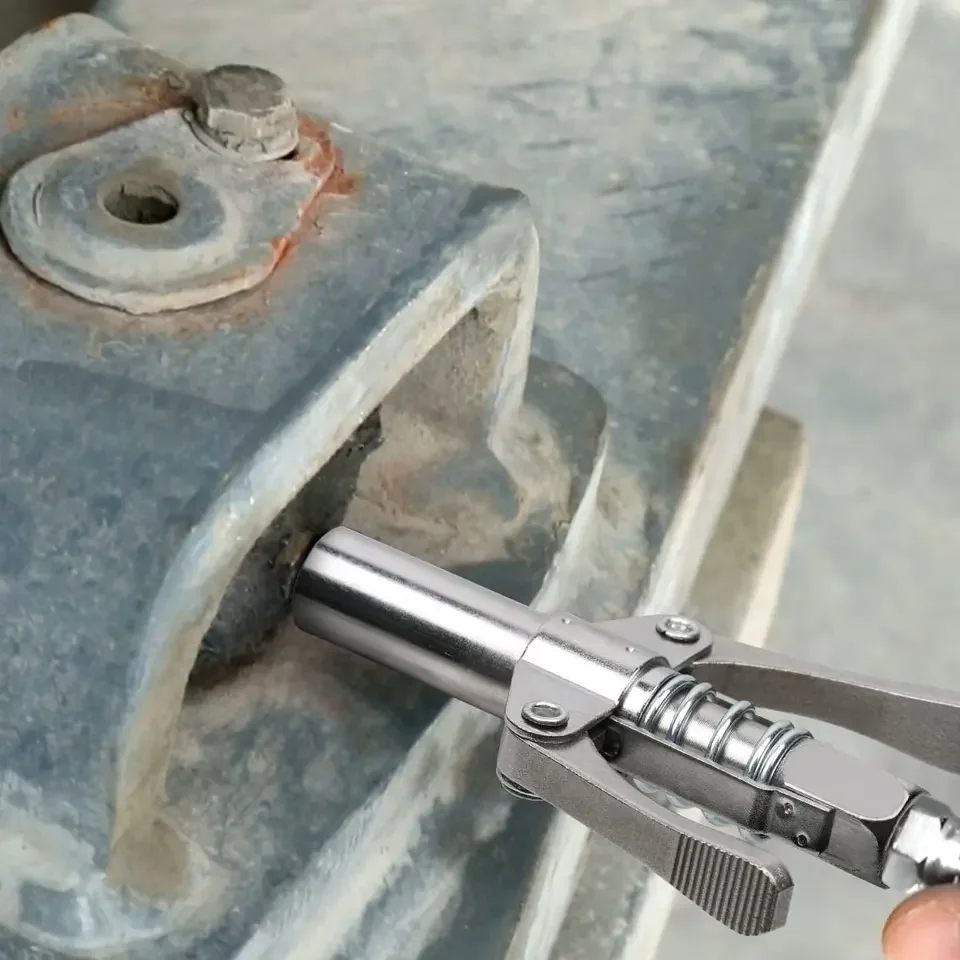 Snbo Compatible Strong Lock-on 1/8 Greases Gun Sharp Nozzle 6 Jaws Double Handle Coupling End Connector