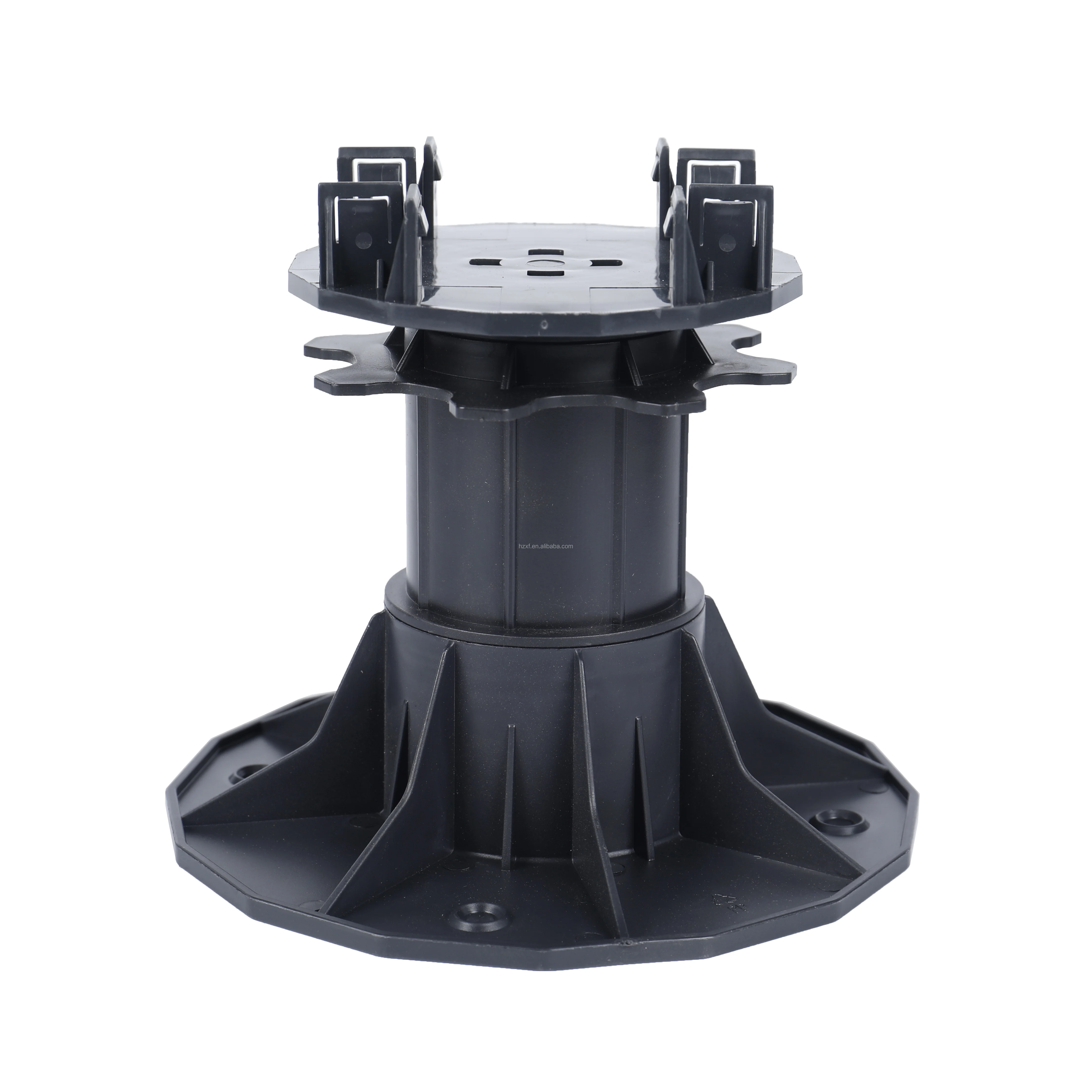 High Quality Self-Leveling Head Aluminum/Wood Floor Joist Support Plastic Cradle Pedestal XF-T205E 150-230 MM