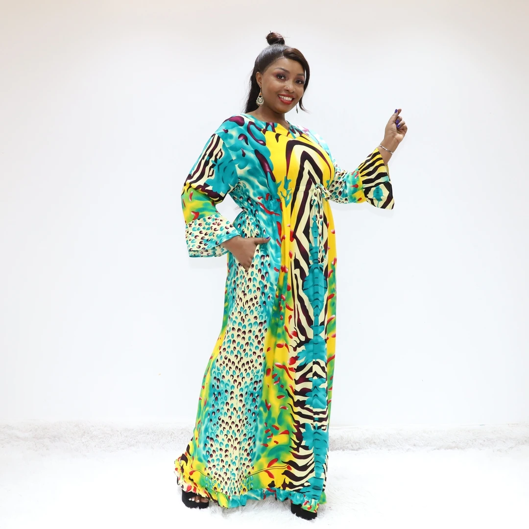 Africa dress royal blue abaya  Love Sahara KT14-510FY Ghana boubou dashiki dress