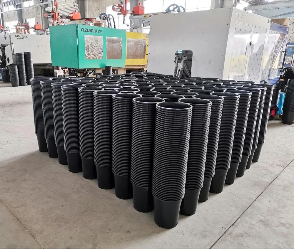 Plastic 1 2 3 5 6 7 10 15Gallon Plants Nursery Round Pot Durable Seed Starting Black Flower Pots Garden Plant Container