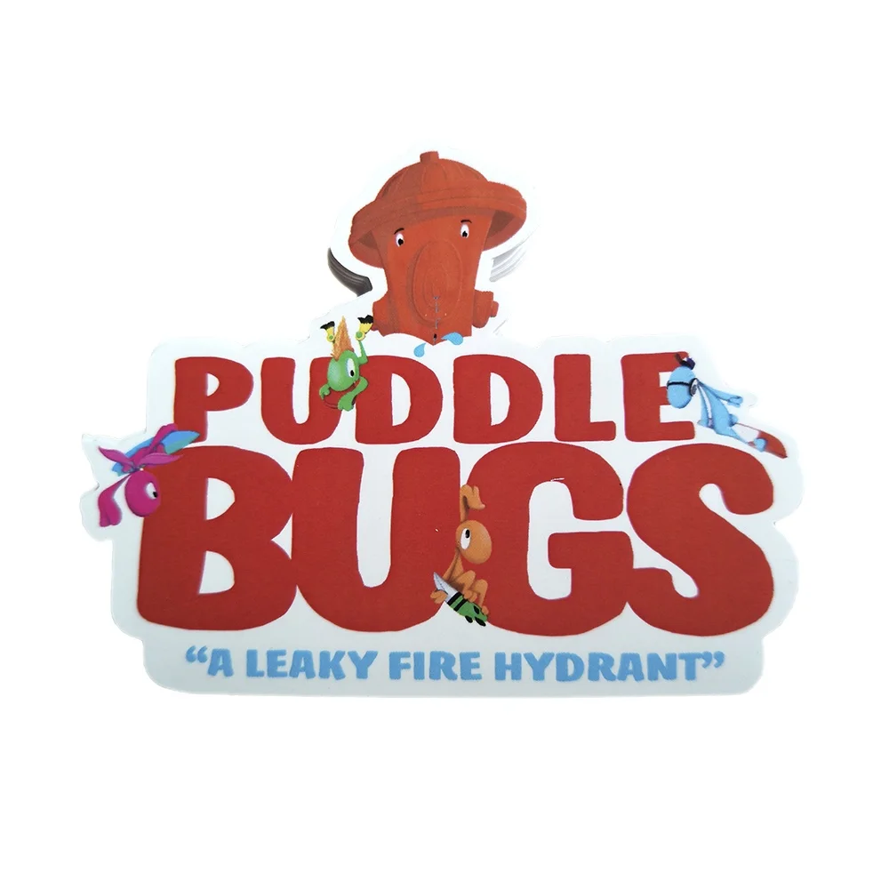 Waterproof Vinyl kiss die cut sticker sheets White Vinyl PVC label printing company logo cartoon sticker Custom