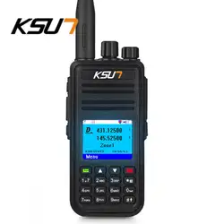 KSUNTFSI Portable Digital 2 Way Radios GPS Waterproof UHF VHF Ham Radio Handheld Long Range Wireless Intercom DMR Walkie Talkie