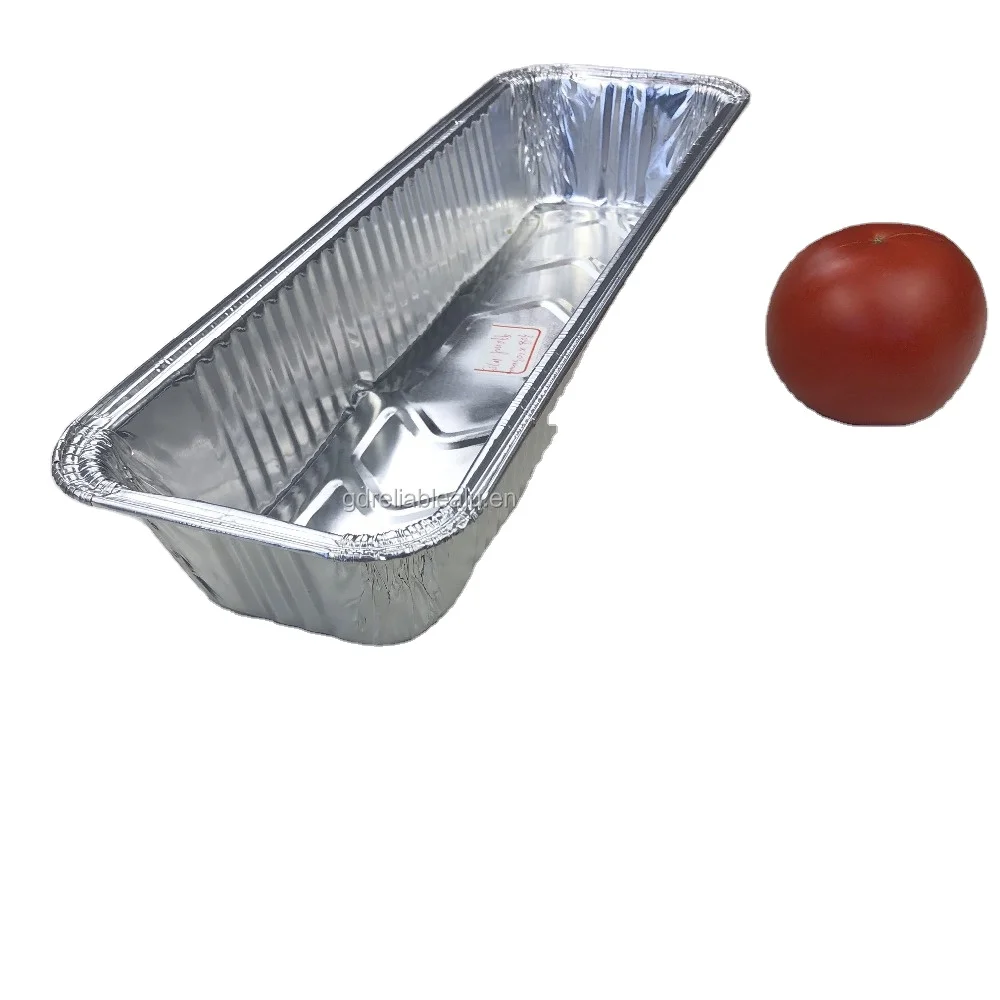 Профессиональное производство, 310*103*53 мм, 1000 мл, прямоугольный одноразовый пищевой контейнер для фаст-фуда из алюминиевой фольги/противни для булочек, лотки для барбекю