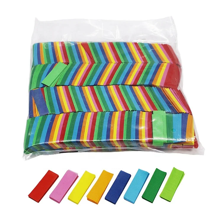 17mm*55mm flameproof  rectangle tissue confetti paper for wedding party