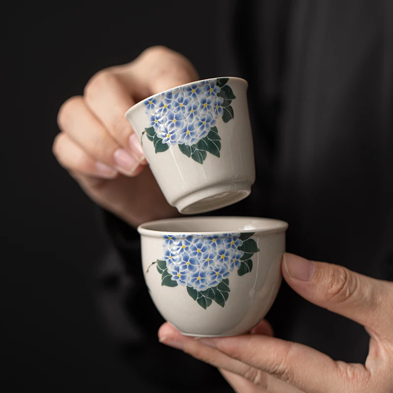 Chinese Flower Series Kung Fu Tea Set Luxury Portable Outdoor One-Pot Two-Cup Quick Serve Travel Ceramic Tea Ware Box Packing