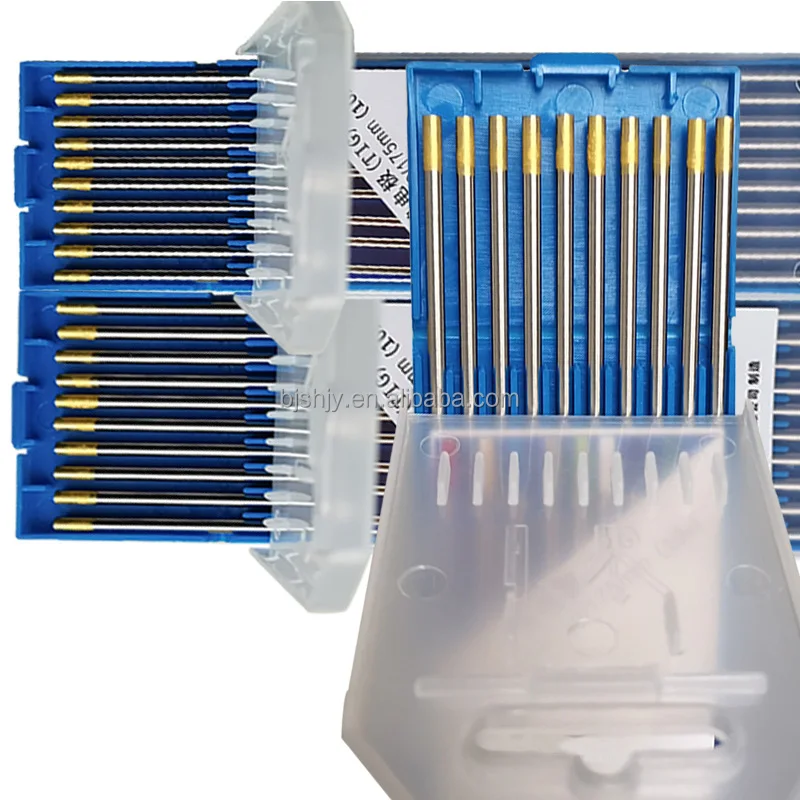 10-pk tig welding 1.5% lanthanated tungsten electrodes Wl15 gold tip wla15 tungsten electrode 3.2mm