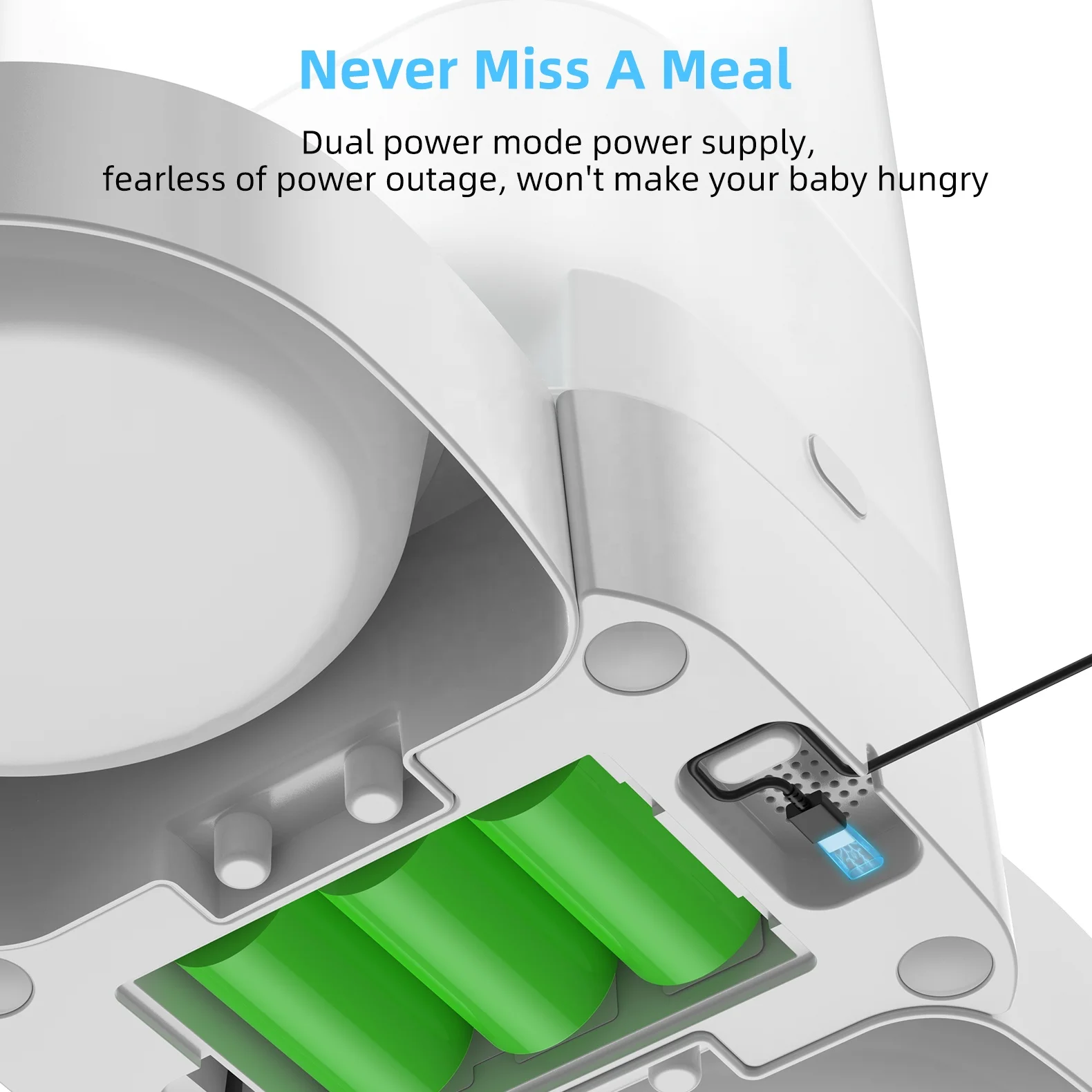 Unique Dual Side Equal Feeding Food Dispenser with Dual Power Supply for Cats Dogs Double Bowl Pet Dispenser