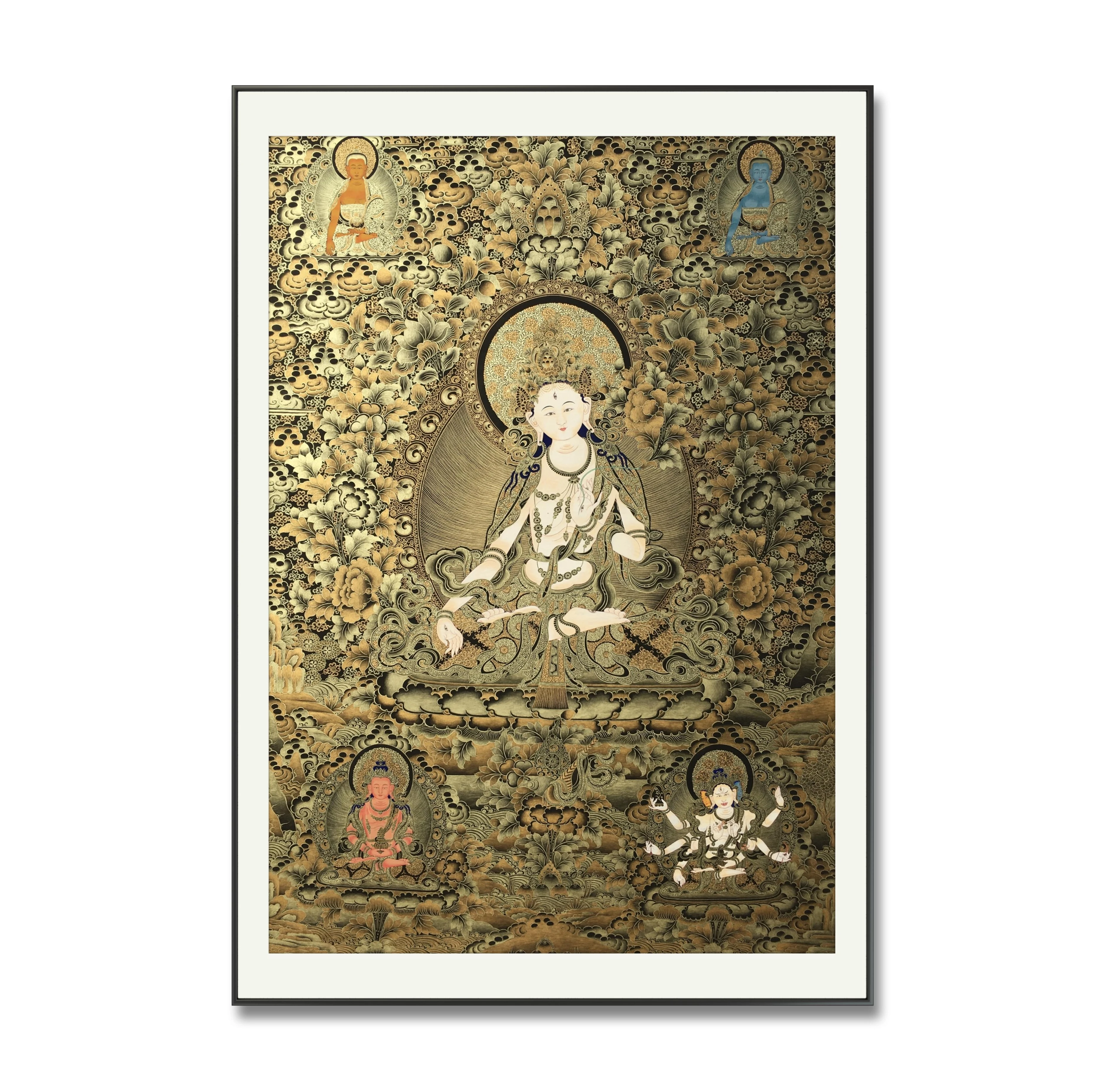 Картина будды минеральный пигмент картина thangka любезно тара рисованная из чистого