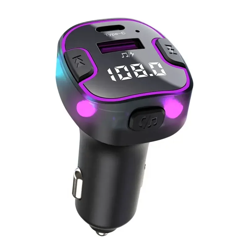 USB Type C C-type car charger dual USB3.1A BT5.0 hands-free call car Bluetooth MP3 music player Charger Car Modulator Player