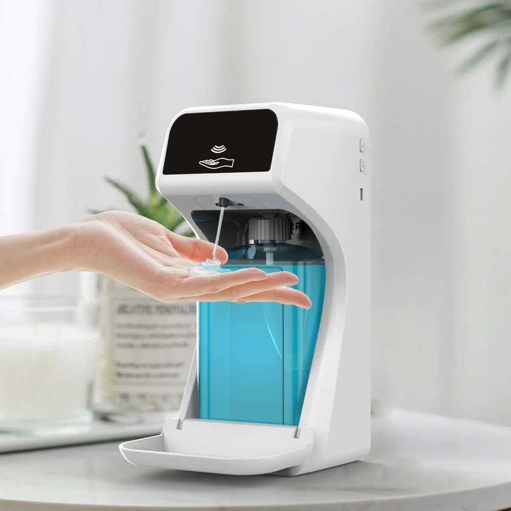 Customize LOGO sensor automatic hydroalcoholic alcohol liquid soap spray desktop auto hand sanitizer gel dispensers