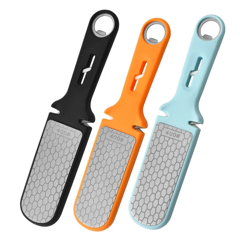 Multifunctional 6 in 1 Diamond Sharpening Plate Knife And Scissors grinding tool Kitchen accessory knife sharpener