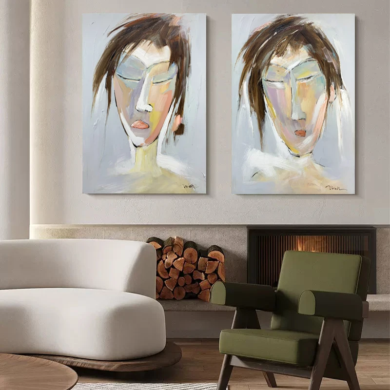 Hand Painted Abstract Oil Painting Modern Home Wall Art Hangings Canvas Paintings for Living Room