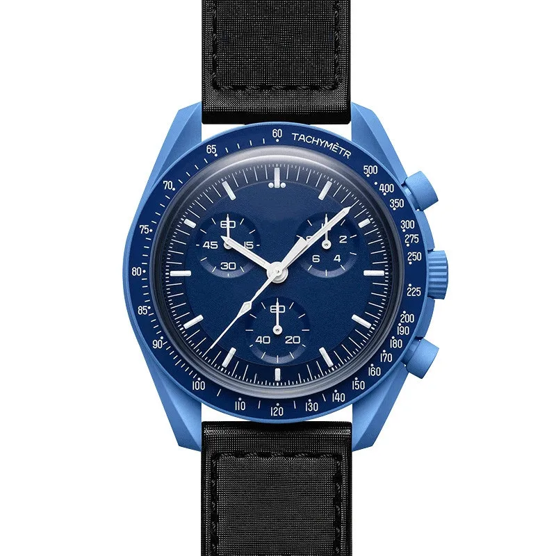 Design Top Brand Sports Men Quartz Wristwatch Ceramic Bezel Waterproof Automatic Watch New Space Watches Men