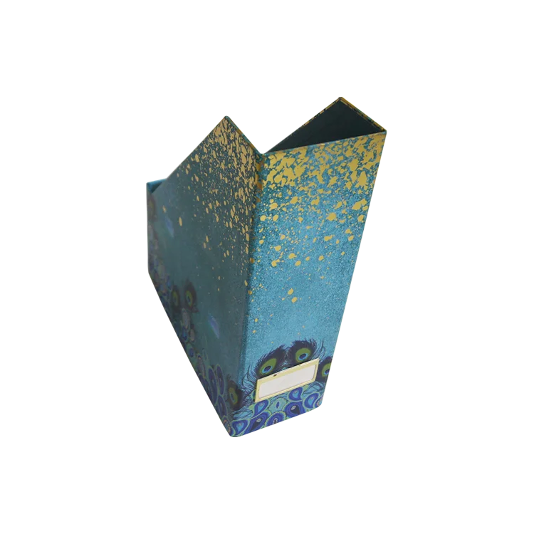 custom designer office folding cardboard paper box file