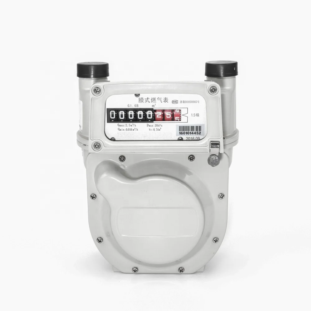 Diaphragm gas meter with aluminum case G1.6B-G6B EN1359 certificate