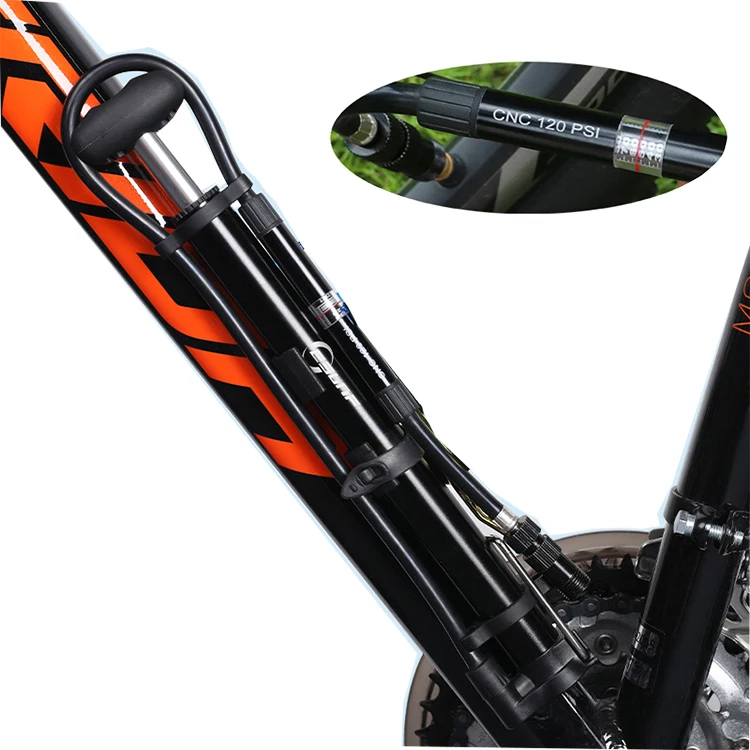 Bicycle Pump Aluminum Alloy High Pressure 120psi Portable Mini Hand Suit For 2 Kind Valve Mountain