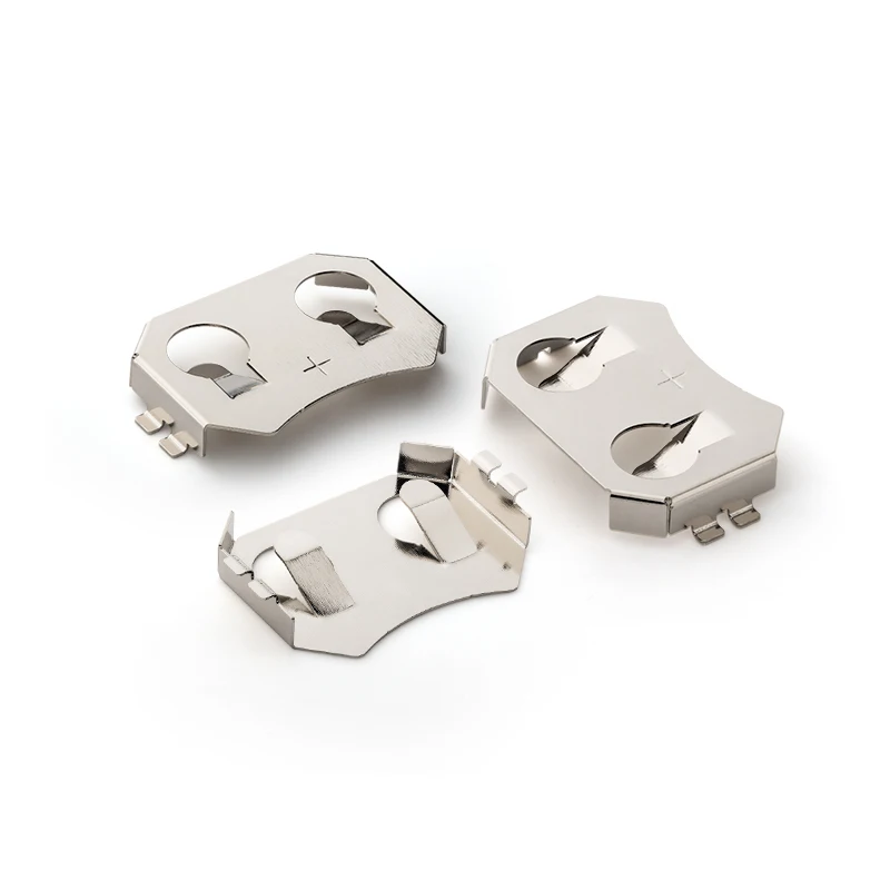 Poding CR927 battery holder,Spring stainless iron hardware battery holder stamping Cr1025 battery holder clips
