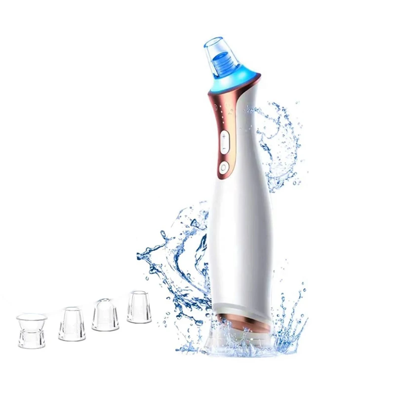 OEM  Brand Logo Blue Red Light Pore Cleaner Acne Removal Vacuum Blackhead Remover