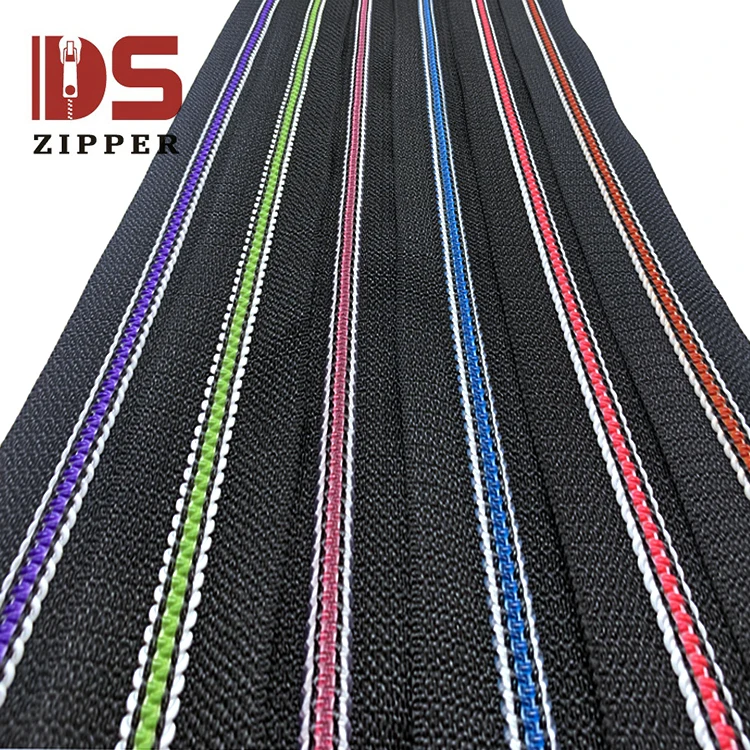 contrast jelly duotone color new style special color iridescent nylon zipper fast delivery factory direct sales