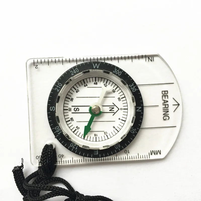 Mountain Professional Mini Compass Map Scale Ruler Multifunctional Equipment Outdoor Hiking Camping Survival Brujula