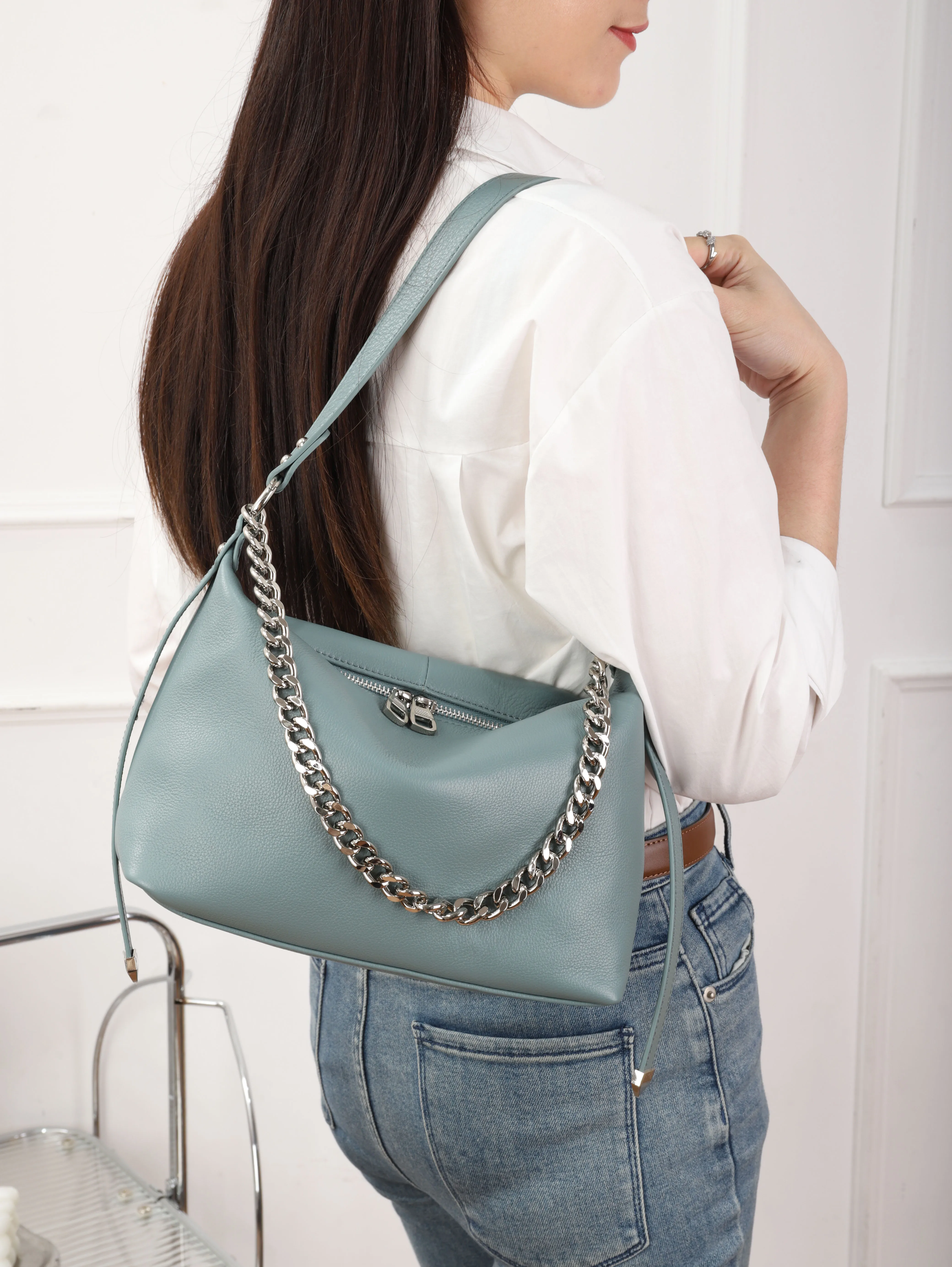 Zipper Latest Clutch Purses Handbags Designer Crossbody Bags ladies Genuine Leather Shoulder Bag