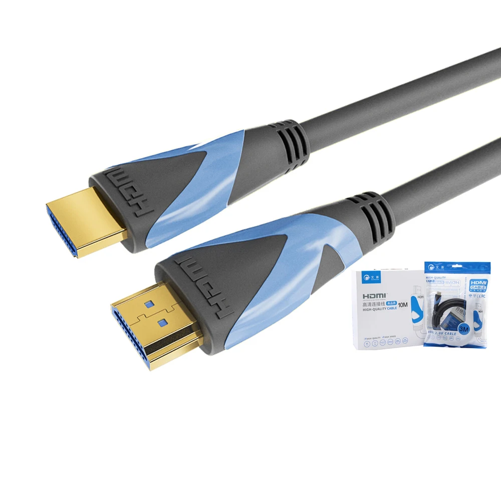 Кабель HDMI 4K 2 0 60 Гц 3D HD 2160P 1080P 18 Гбит/с 1 м 5 8 3 10 15 20 25 30 черный и синий