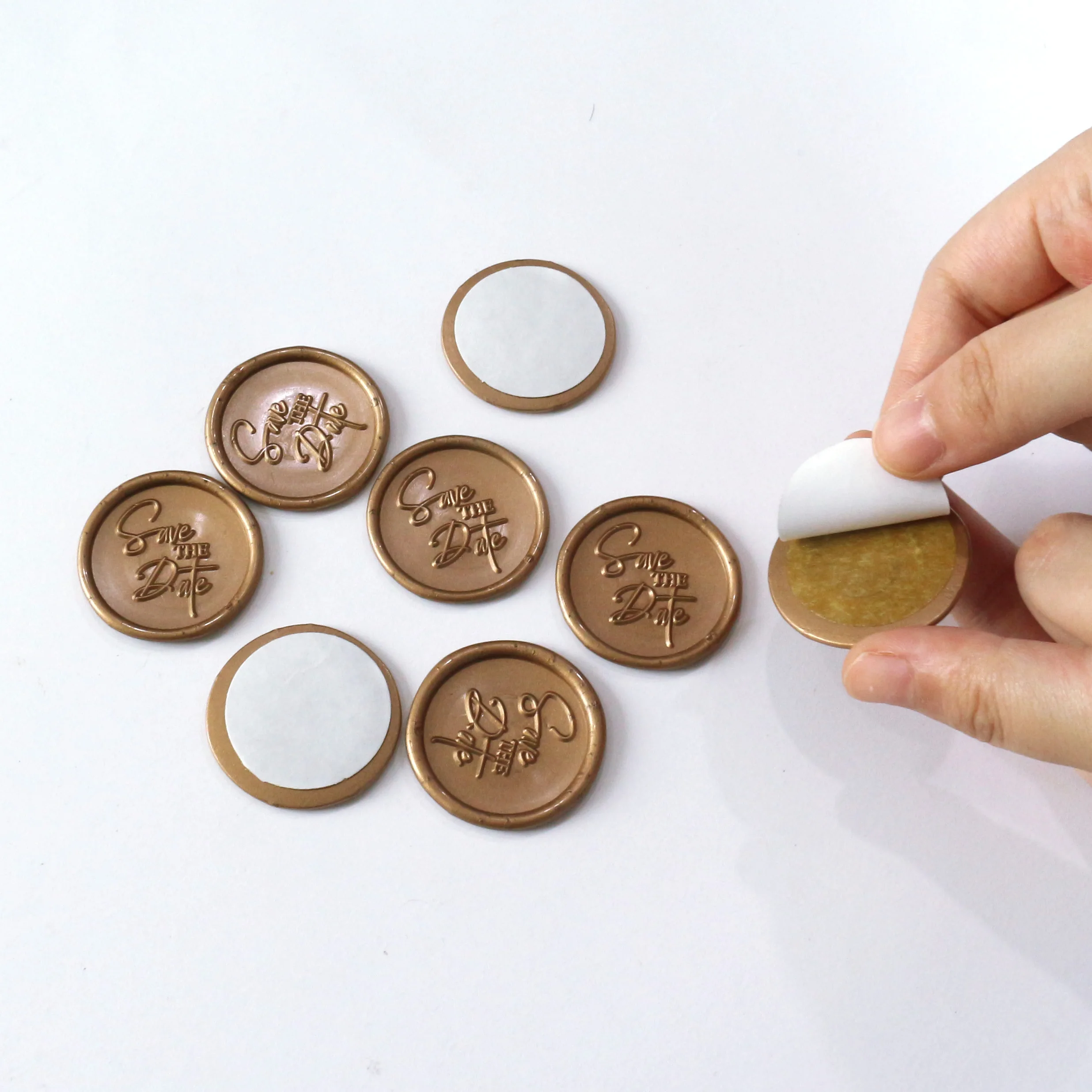 Factory Supply Custom White And Copper Gold Color Wax Seal With Logo