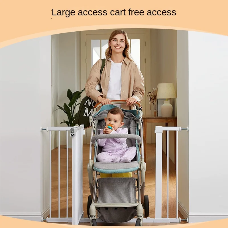Children Pets Protective Barrier Door Baby Fence Kitchen Baffle; Stair Guardrail Durable Metal Plastic Material for Toilet Use