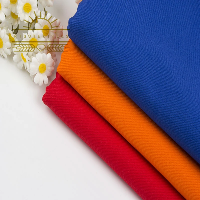 RIGU TextilesFactory Direct Sale work suit fabric cvc T/C 65/35 21*16 128*60 twill polyester cotton fabric for uniforms