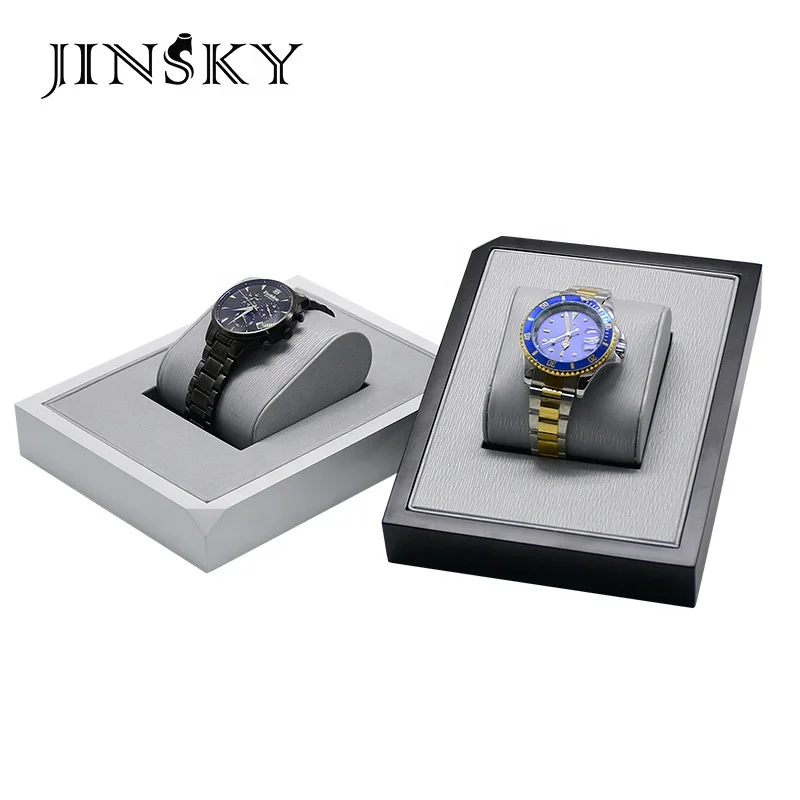 JINSKY Watch Display Stand W/ Leather Pillow  Holder for Wristwatch