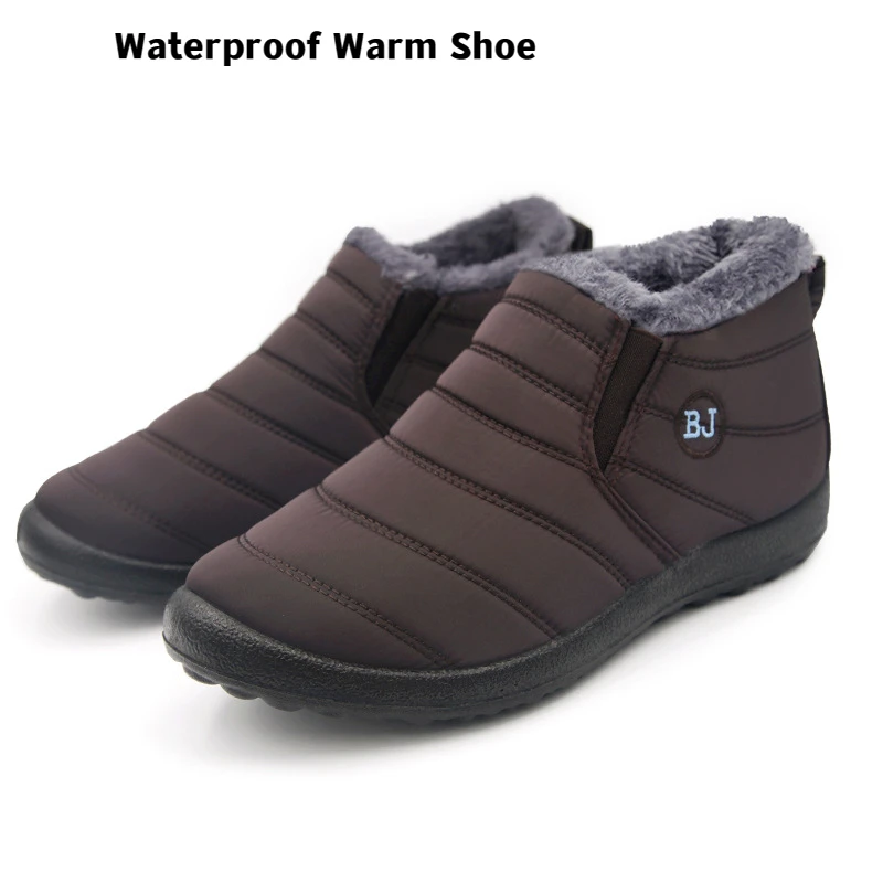 Womens Boots Snow Boot Winter Ankle Booties Warm Outdoor Shoes Waterproof Boots Slip-on Warm Non-slip Plush Cotton Shoes